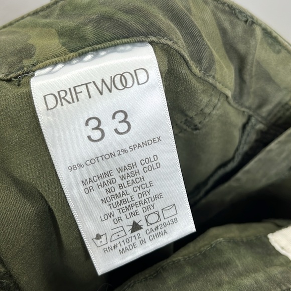 DIRFTWOOD‎ Tabitha Straight leg Camo Foral Embroidery Twill Pant size 33 - Picture 7 of 10